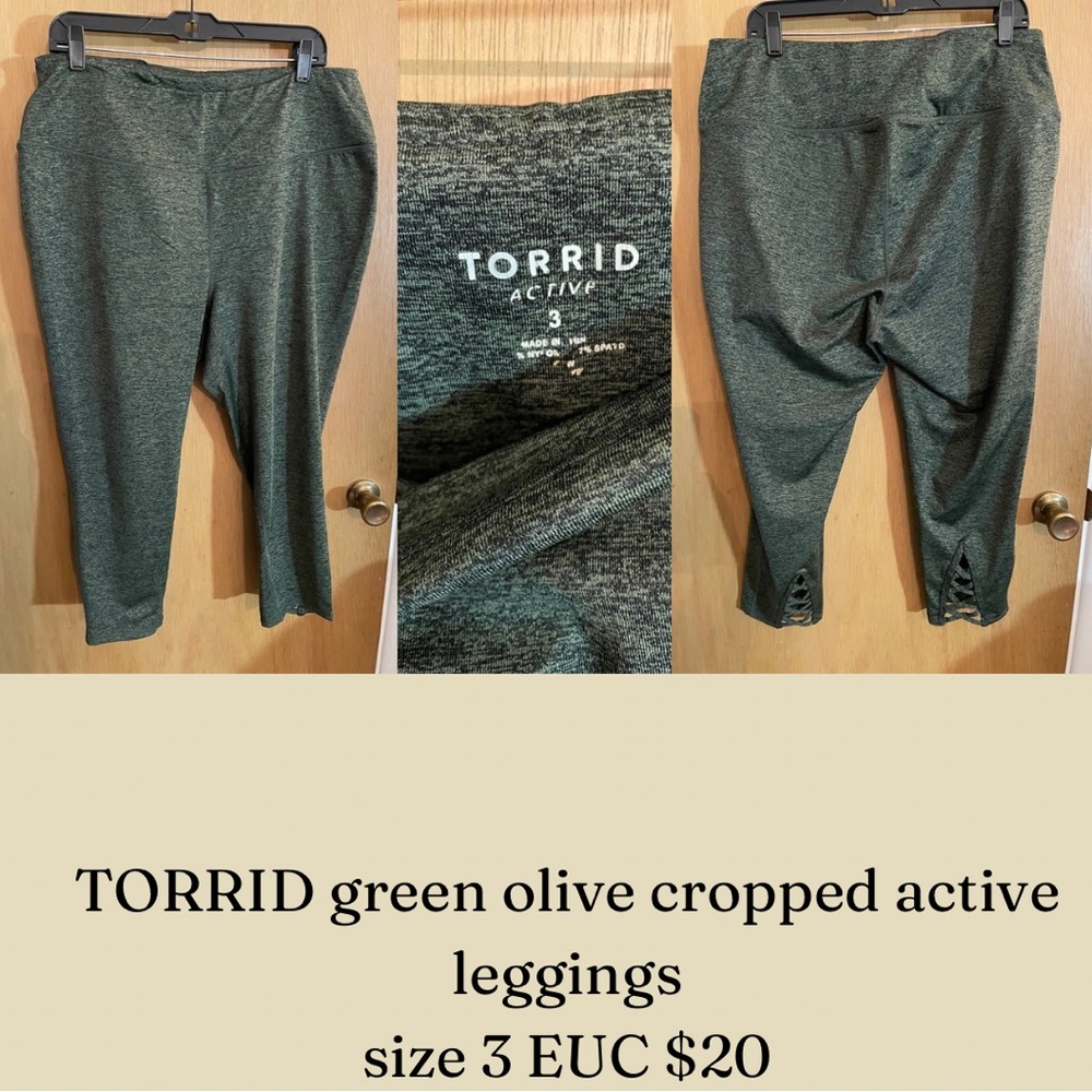Torrid Olive Cropped Active Leggings